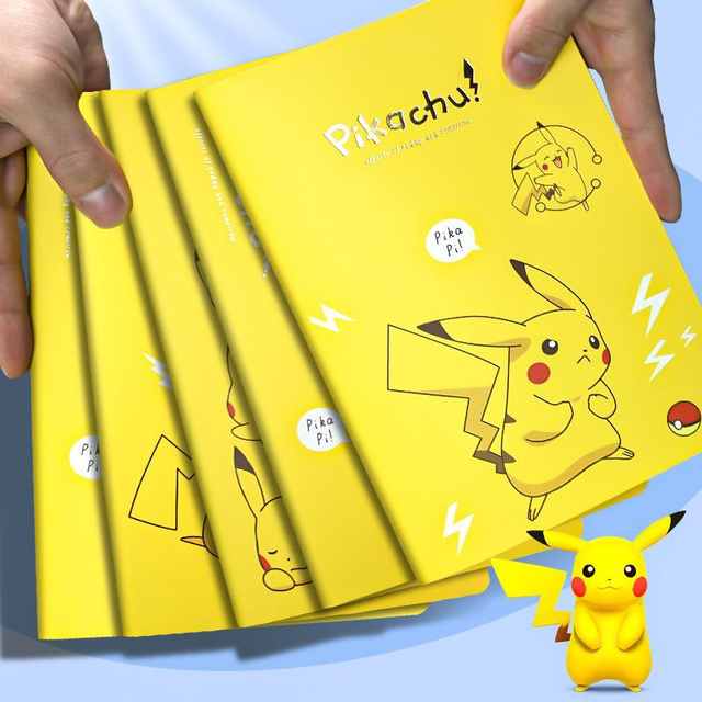 Pokemon Notebook Student Homework Book Picchu Animation Pattern